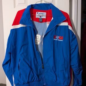 Champion Blue and Red Windbreaker Jacket